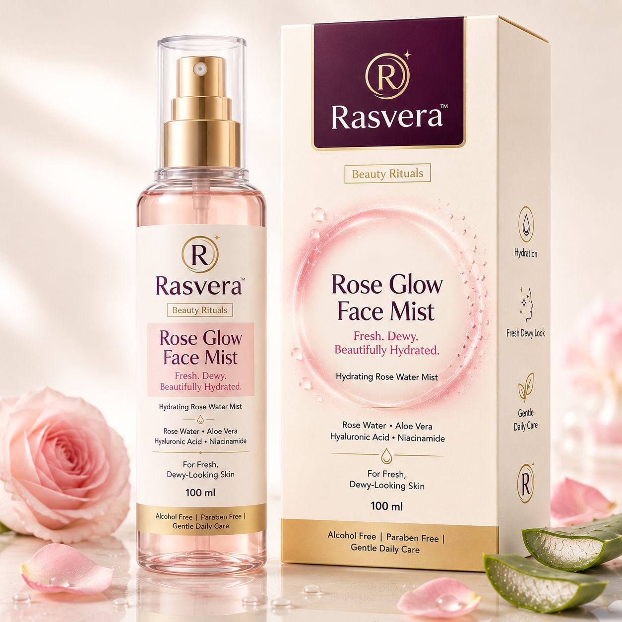 Rasvera Rose Glow Face Mist